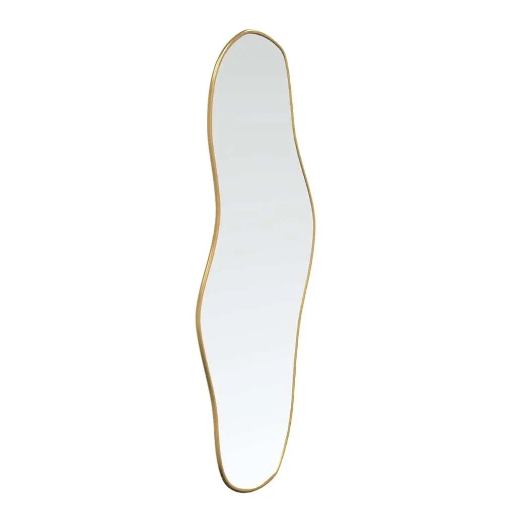 Wall Mirror Gold Minimalist 90x40 cm Vanity Hanging Decor Bedroom Bathroom Home