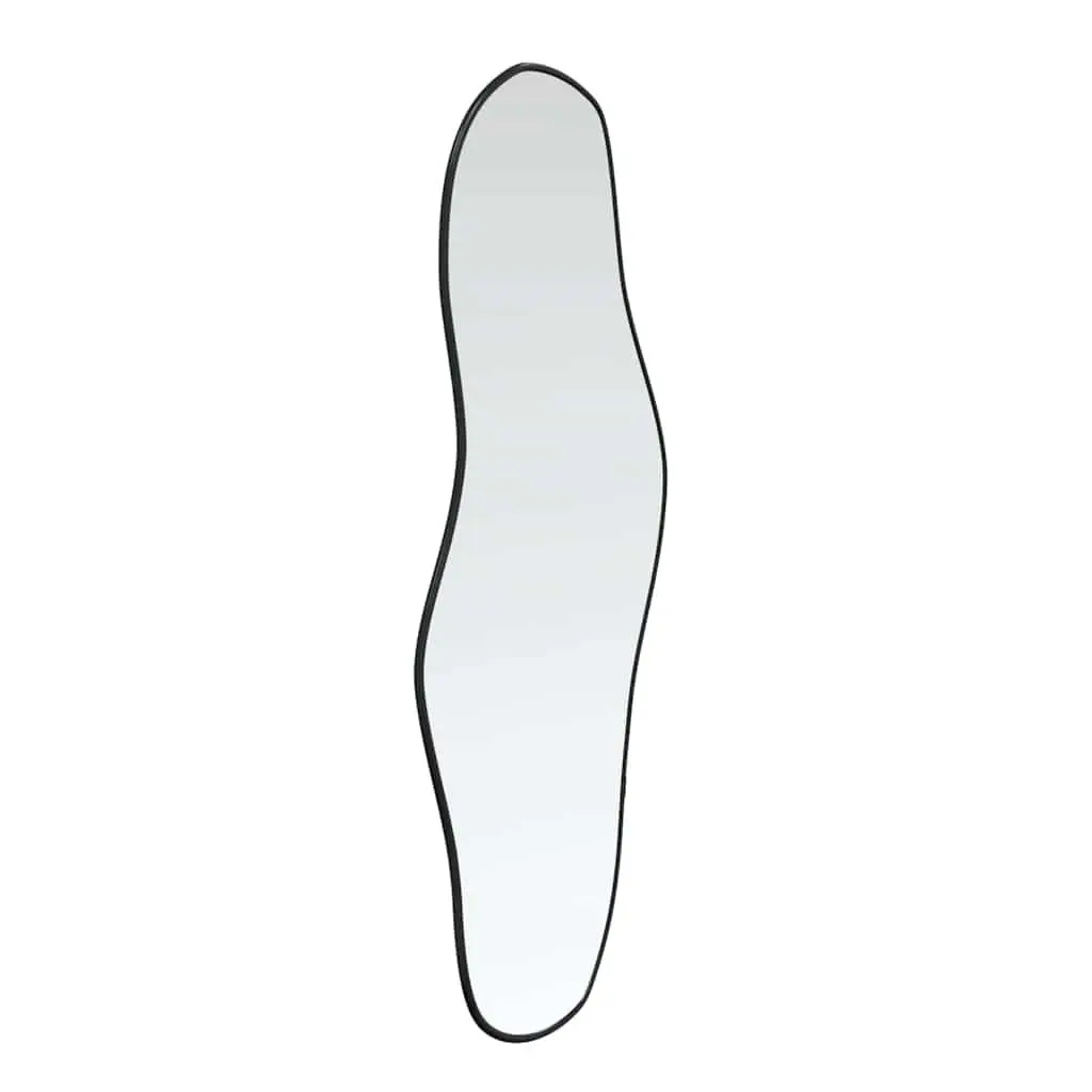 Wall Mirror Minimalist Decor 100x45 cm Black