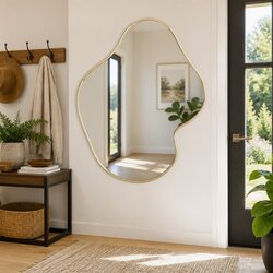 60x50 cm Gold Wall Mirror - Affordable Elegance