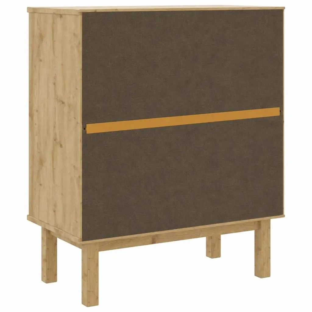 Drawer Cabinet Chest of Drawers Grey Brown Solid Wood Pine Scandinavian Storage