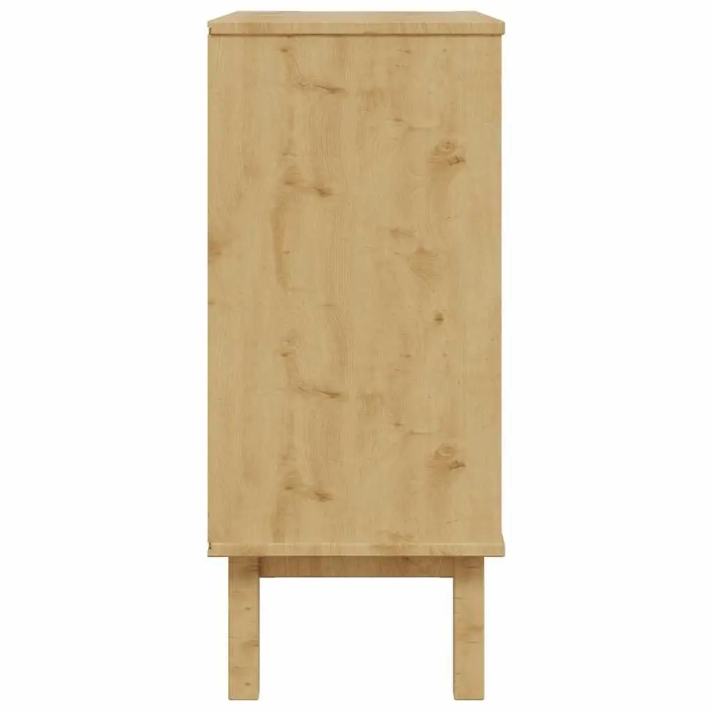 Drawer Cabinet Chest of Drawers Grey Brown Solid Wood Pine Scandinavian Storage