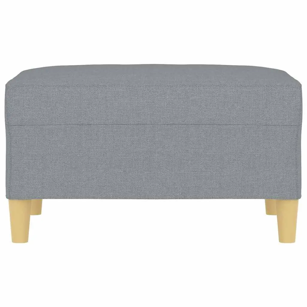 Footstool Light Grey 70x55x41cm Modern Fabric Foot Rest Ottoman