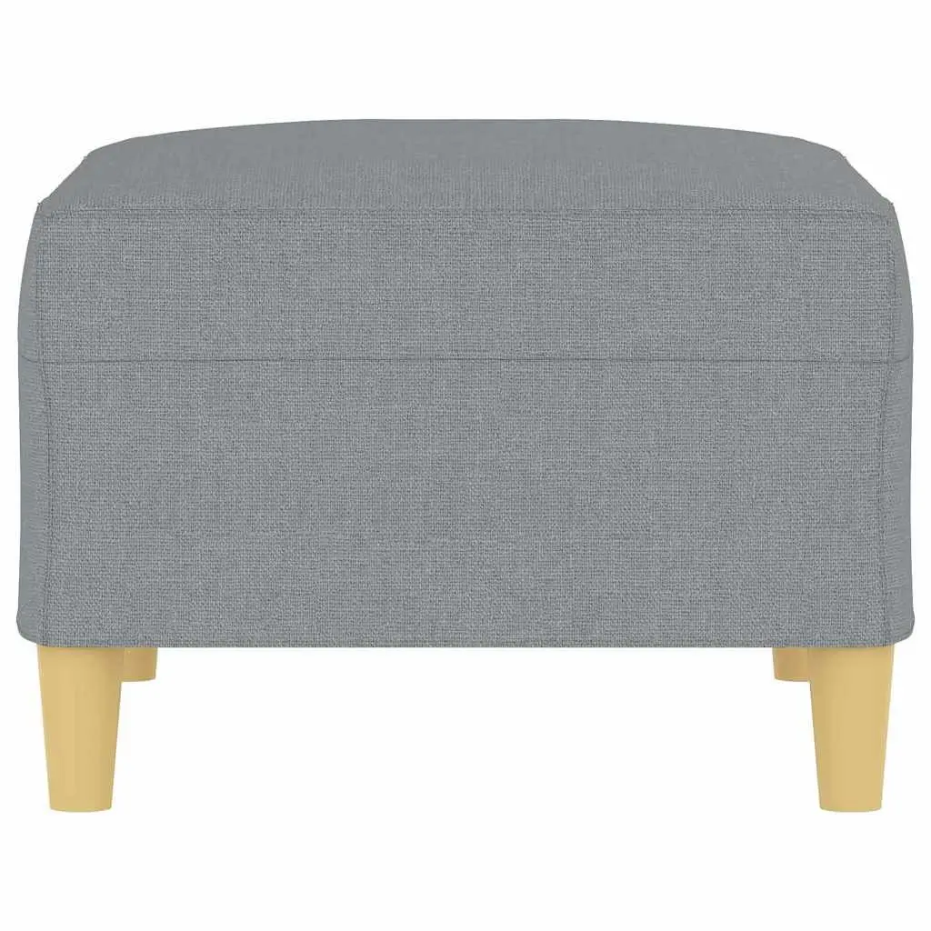 Footstool Light Grey 70x55x41cm Modern Fabric Foot Rest Ottoman