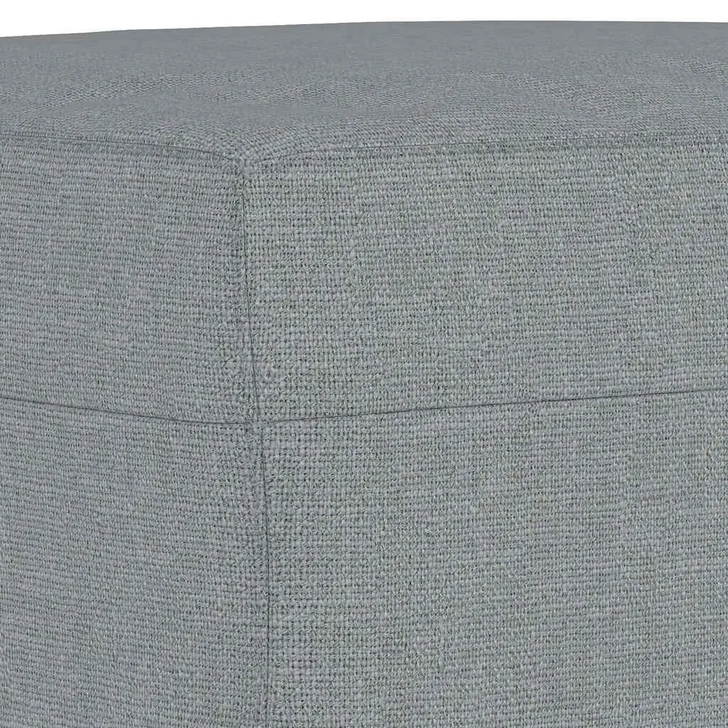 Footstool Light Grey 70x55x41cm Modern Fabric Foot Rest Ottoman