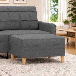 Practical Dark Grey Footstool Ottoman for Your Home