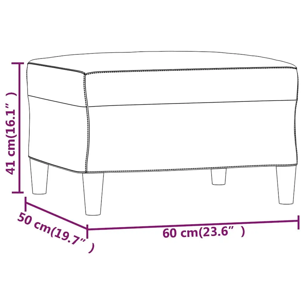 Footstool Light Grey Modern Living Room Ottoman Fabric Rest Seat Furniture