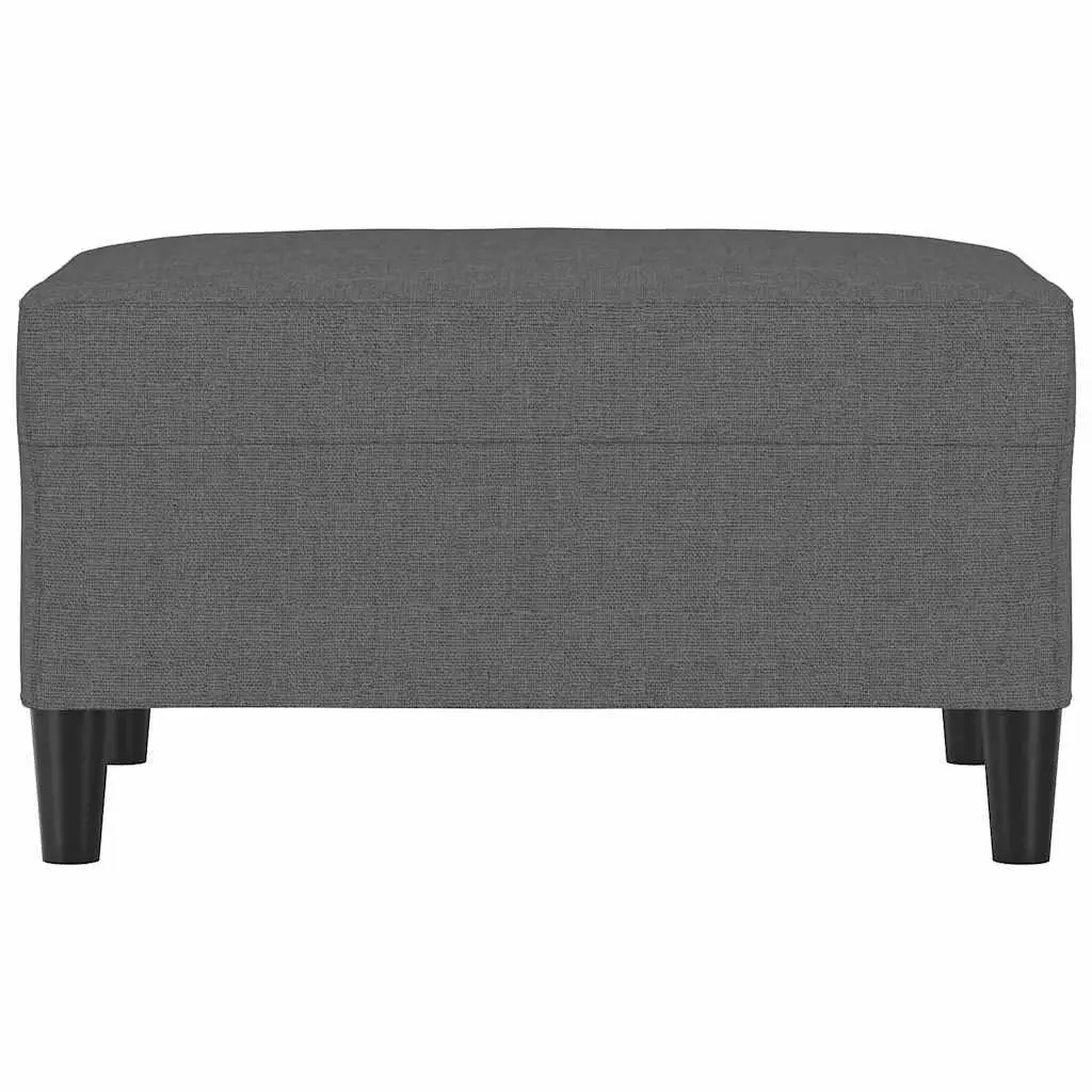 Footstool Dark Grey Fabric Foot Rest Ottoman Living Room 70L x 55W x 41H cm