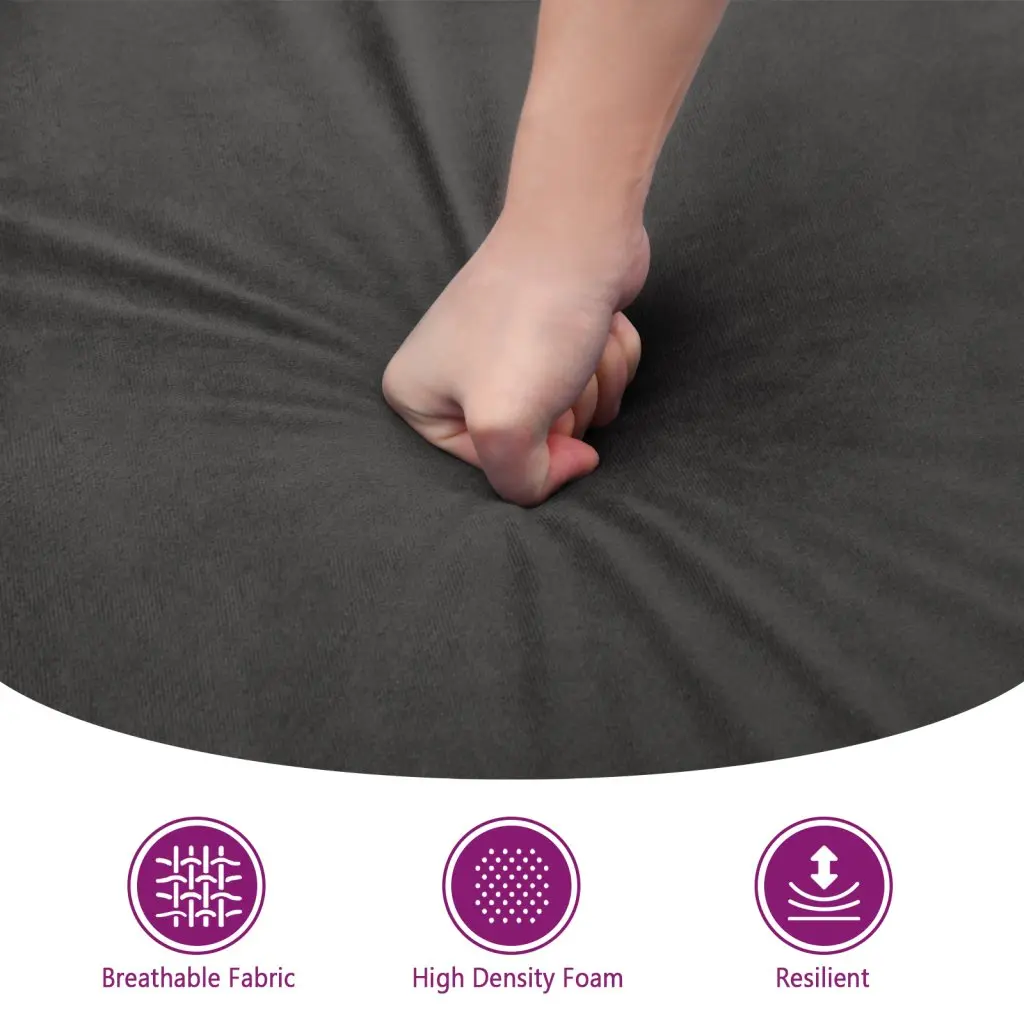Footstool Ottoman Foot Rest 70x55x41 cm Light Grey Velvet