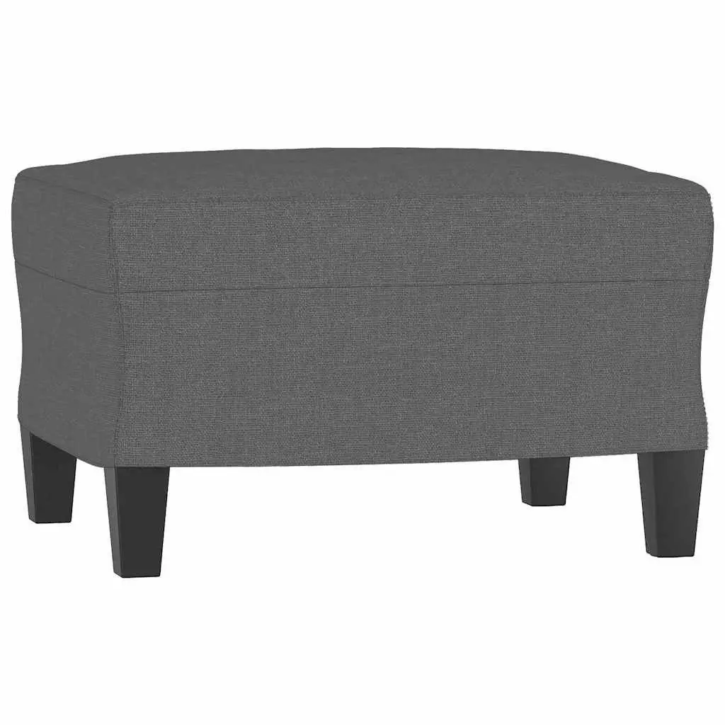 Footstool Foot Rest 60x50x41 cm Dark Grey Fabric Ottoman