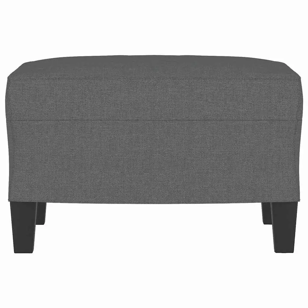 Footstool Foot Rest 60x50x41 cm Dark Grey Fabric Ottoman