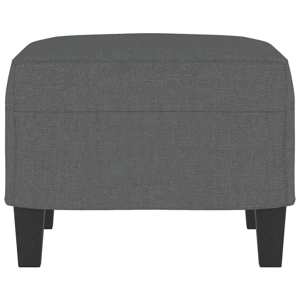 Footstool Foot Rest 60x50x41 cm Dark Grey Fabric Ottoman