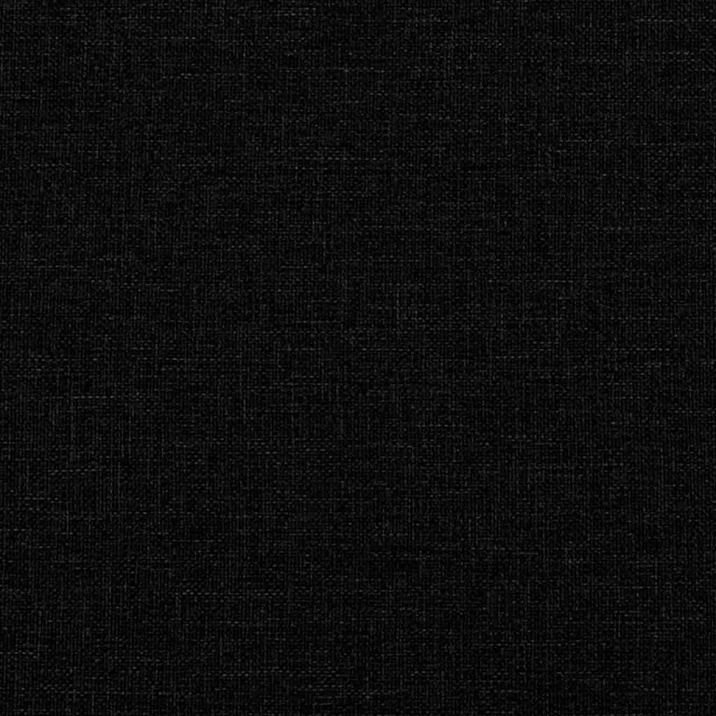 Ottoman Footrest Black Fabric Compact Living Room Seat