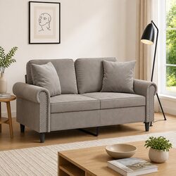 Throw Pillows 2 pcs Grey 40x40 cm Velvet Sofa Couch Cushions Home Decor