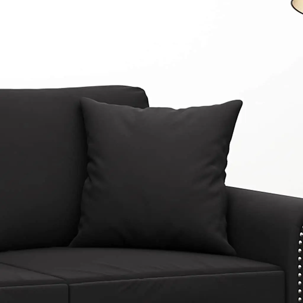 Throw Pillows 2 Pieces Black 40x40 cm Velvet Square Cushions Home Decor Sofa