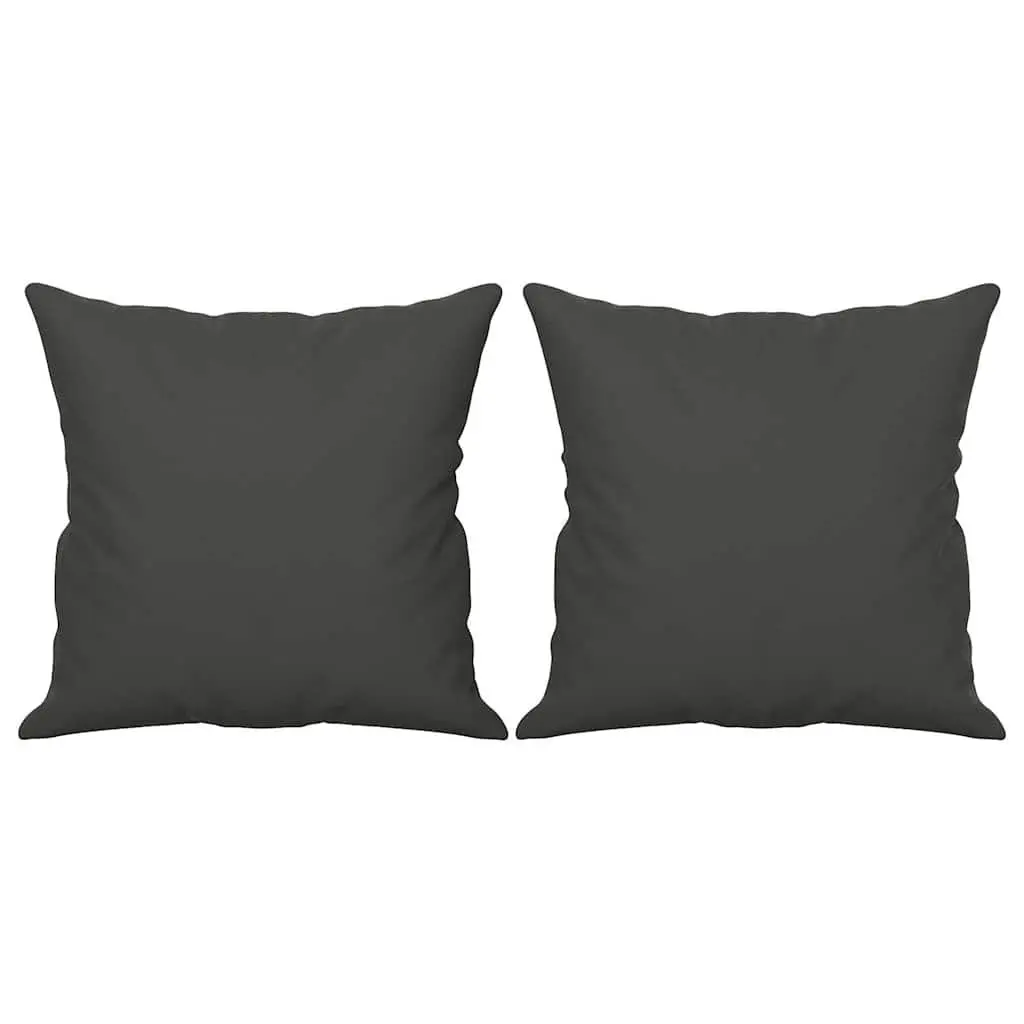 Throw Pillows Grey 40x40 cm Square Cushions Microfibre Sofa Decor 2 pcs