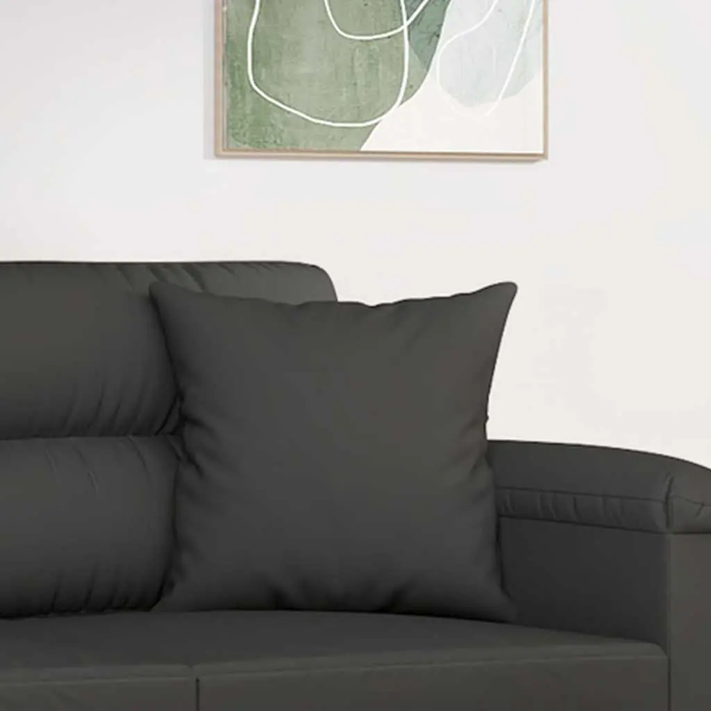 Throw Pillows Grey 40x40 cm Square Cushions Microfibre Sofa Decor 2 pcs