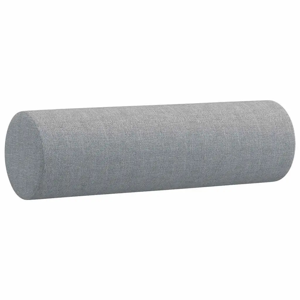 Throw Pillows Decorative Cushions 50 cm Grey Cylinder Roll Bolster 2 Piece