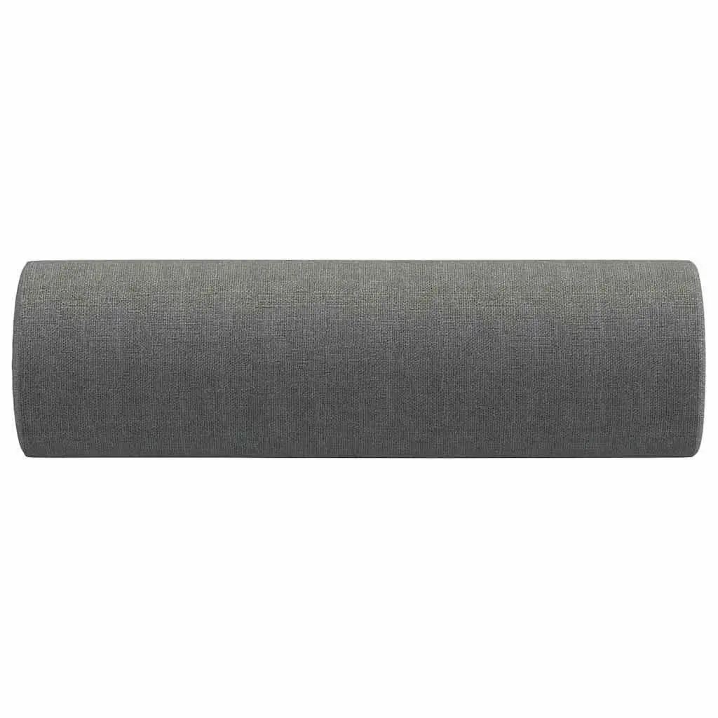 Cylinder Bolster Throw Pillows 2 pcs Grey Decorative Pillow Covers Zip Closure