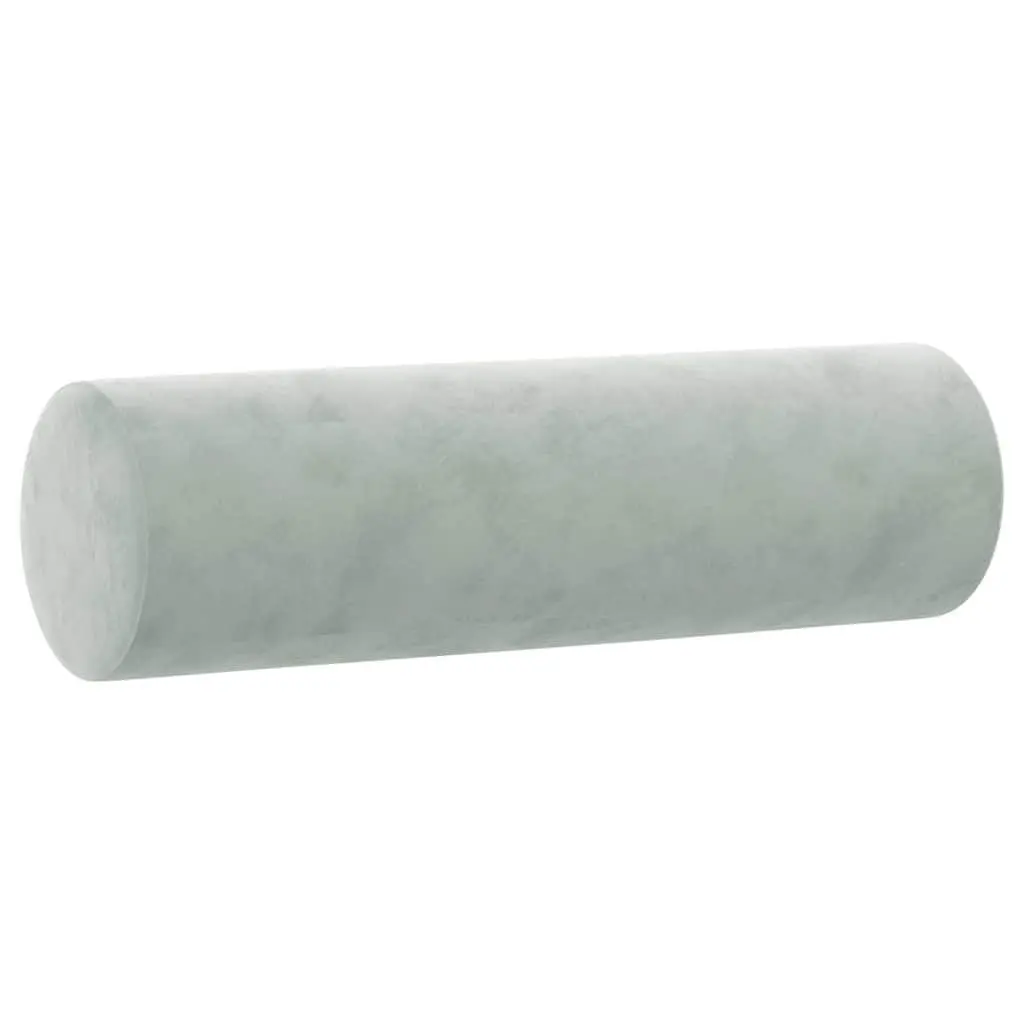 Throw Pillows Decorative Cushion Bolster 15x50 Grey Velvet 2 Piece