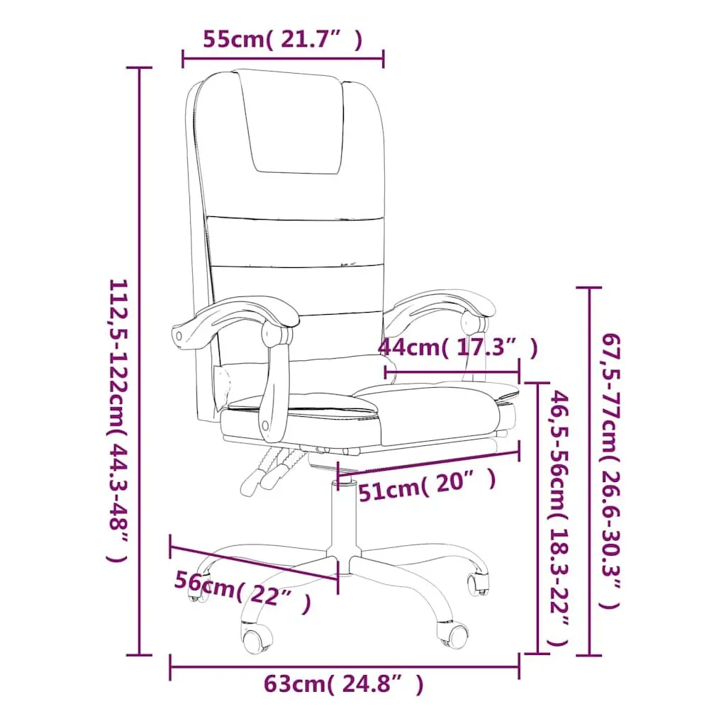 Black Massage Reclining Office Chair