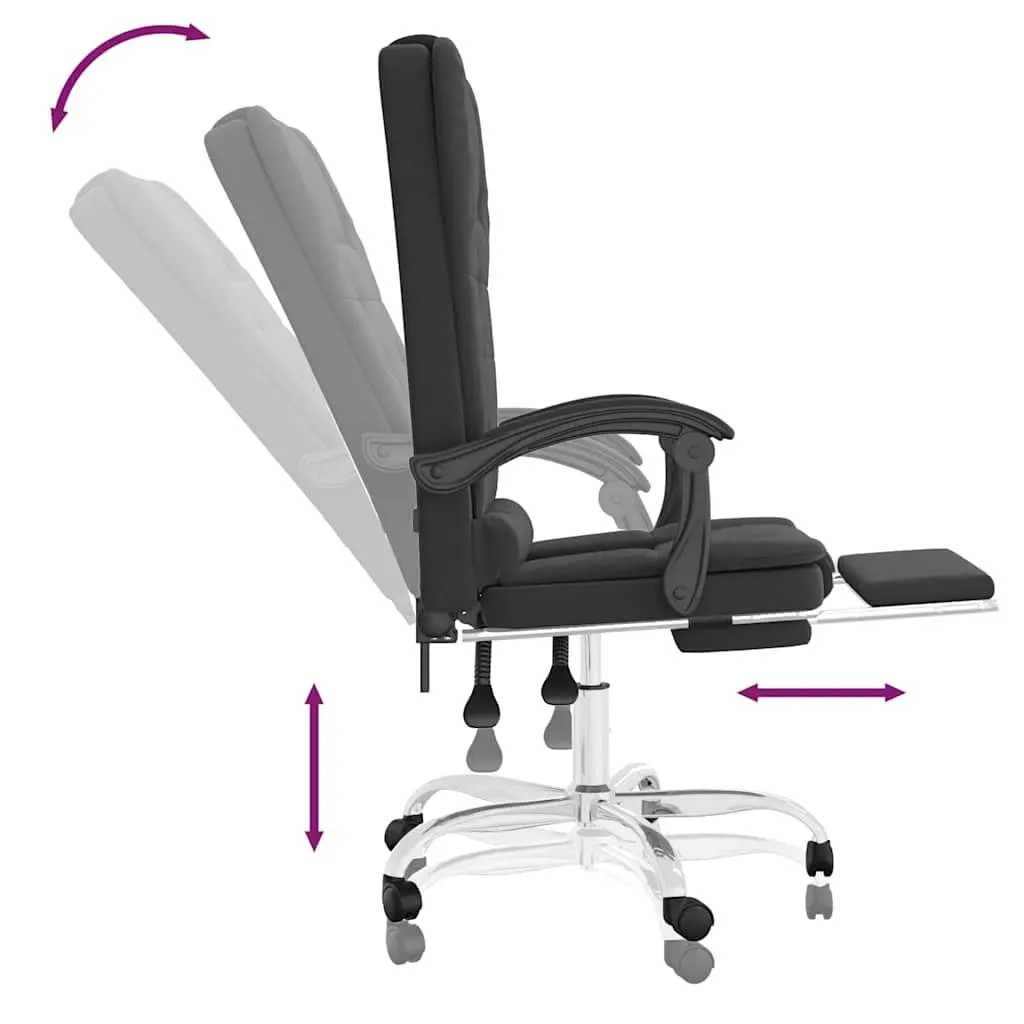 Black Massage Reclining Office Chair