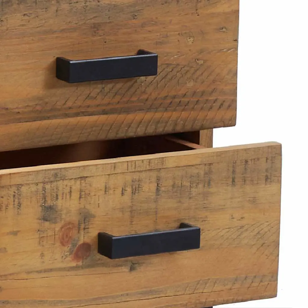 Bedside Cabinet Storage Table Solid Pinewood Brown 36x30x45 cm