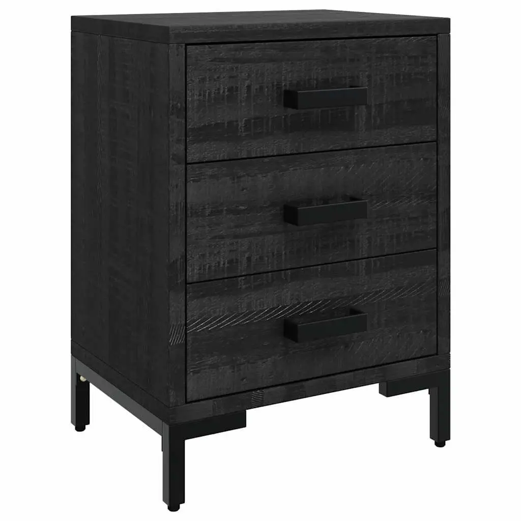 Bedside Cabinet Black 40x30x55 cm Storage Drawer Bedroom Furniture Bedside Table