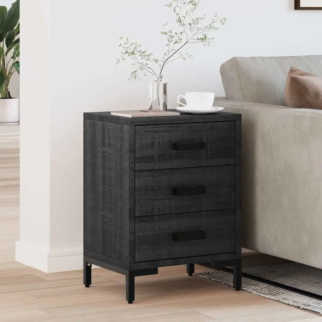 Bedside Cabinet Black 40x30x55 cm Storage Drawer Bedroom Furniture Bedside Table