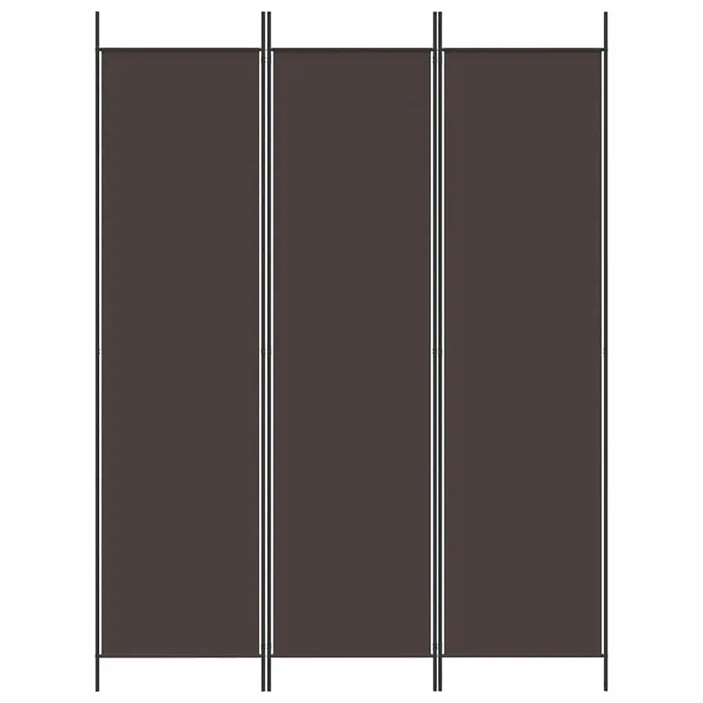 3-Panel Room Divider Privacy Partition Foldable Fabric Screen 150x200cm Brown