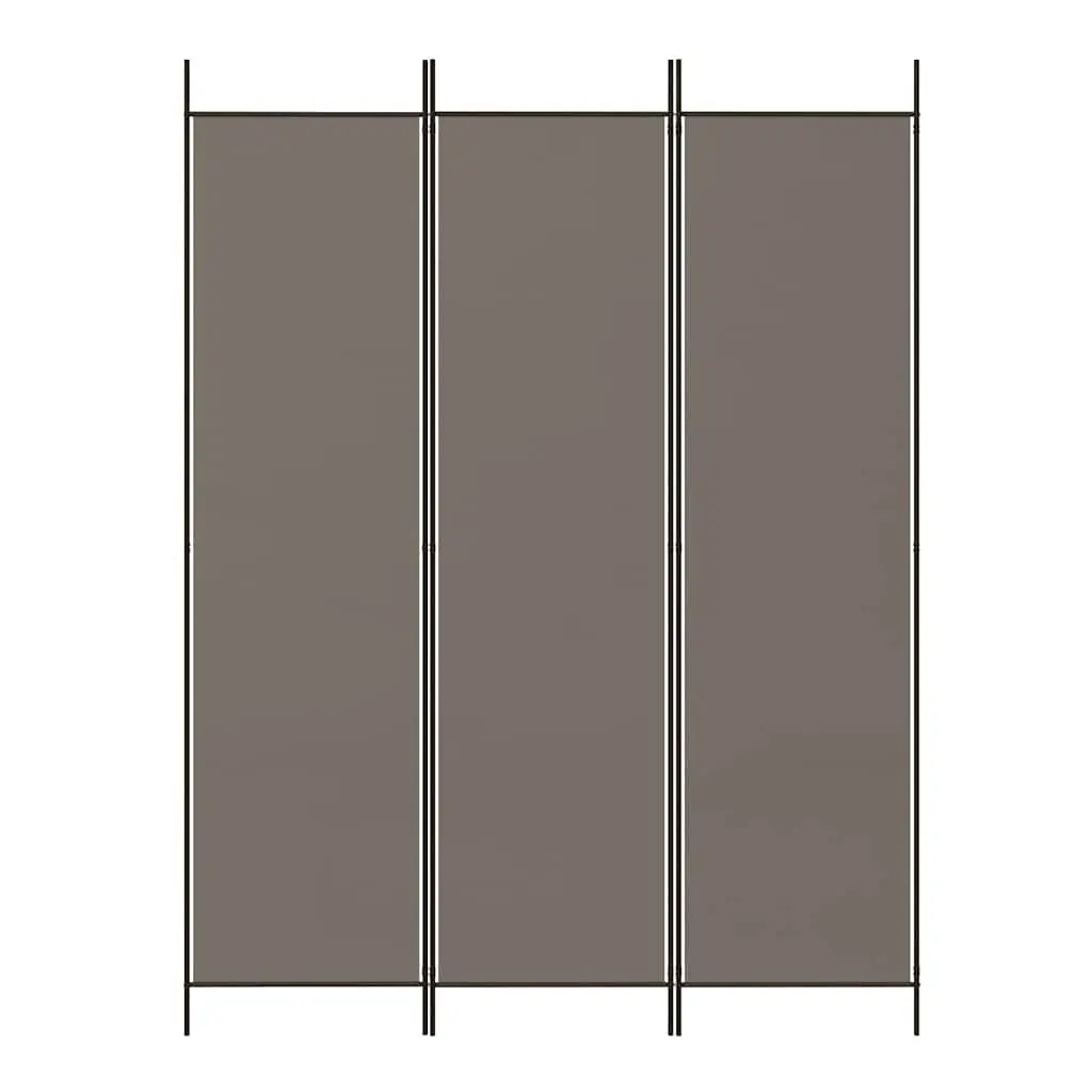 3-Panel Room Divider Folding Partition Screen Fabric Privacy 150 x 200 cm Anthracite