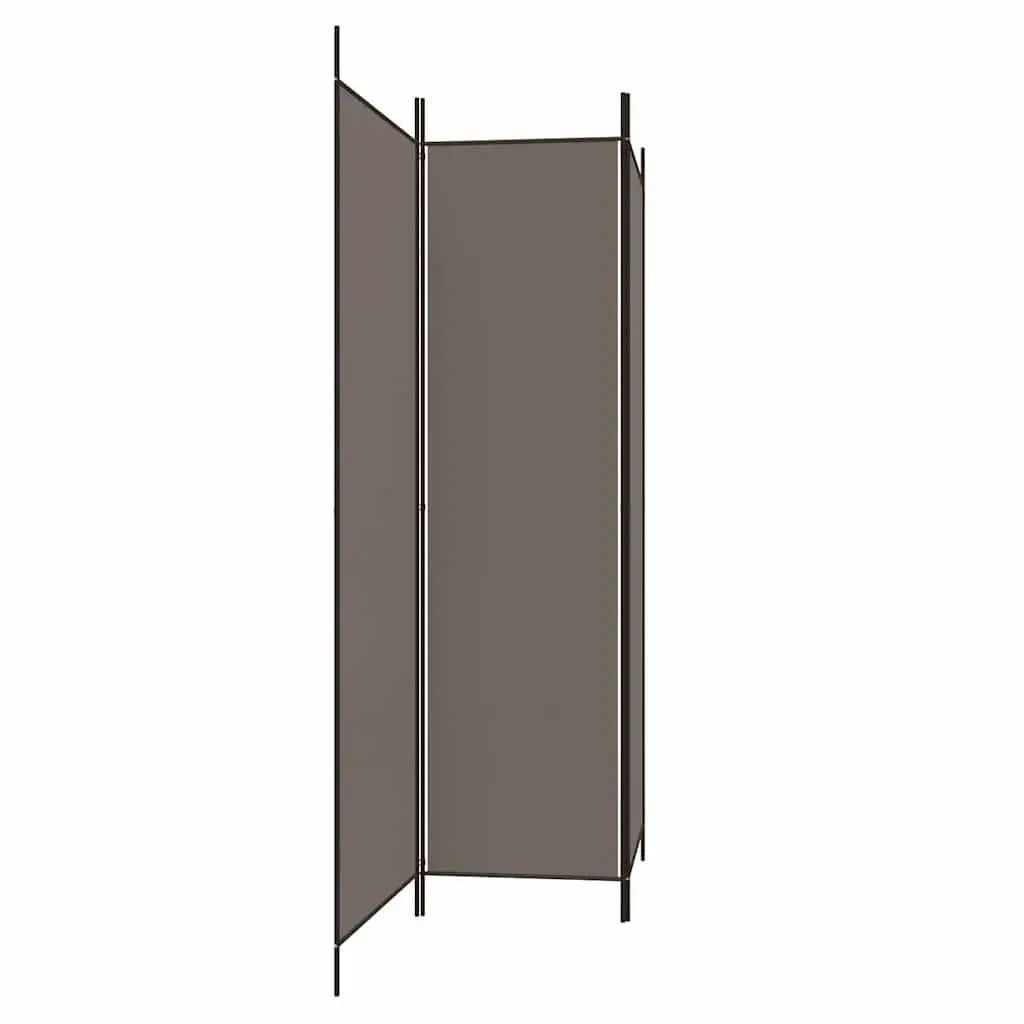 3-Panel Room Divider Folding Partition Screen Fabric Privacy 150 x 200 cm Anthracite