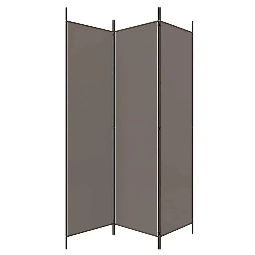 3-Panel Room Divider Folding Partition Screen Fabric Privacy 150 x 200 cm Anthracite