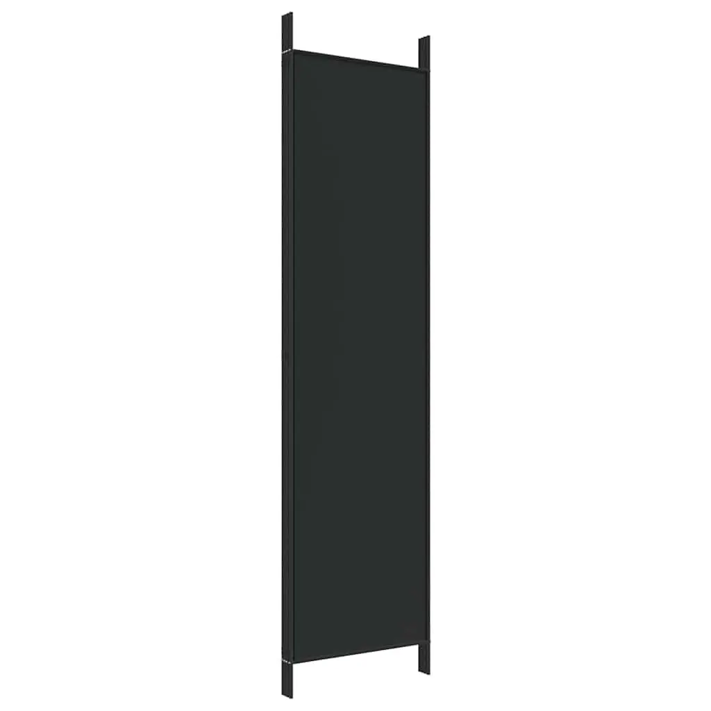 4-Panel Room Divider Screen Privacy Partition 200x200cm Black Fabric