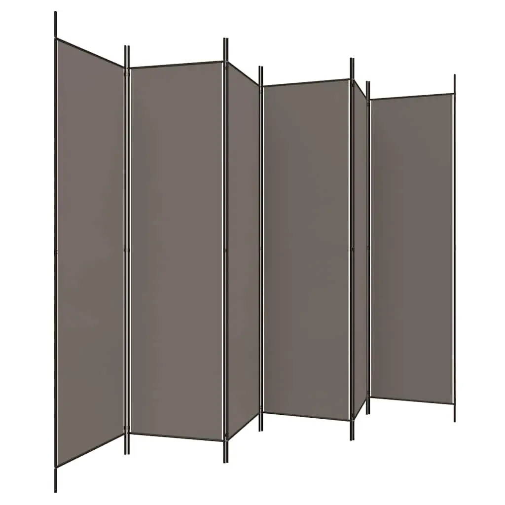 Room Divider 6-Panel Folding Screen Privacy Partition 300x200cm Anthracite