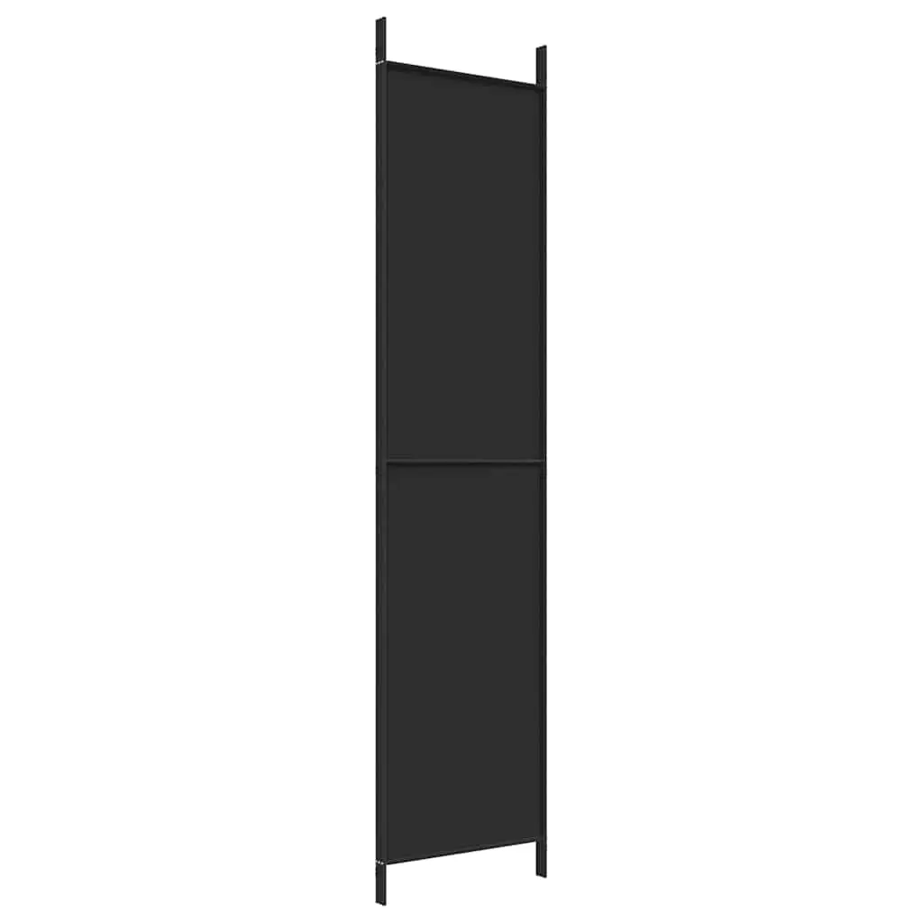 3-Panel Room Divider Fabric Privacy Partition Foldable Black 150x220cm