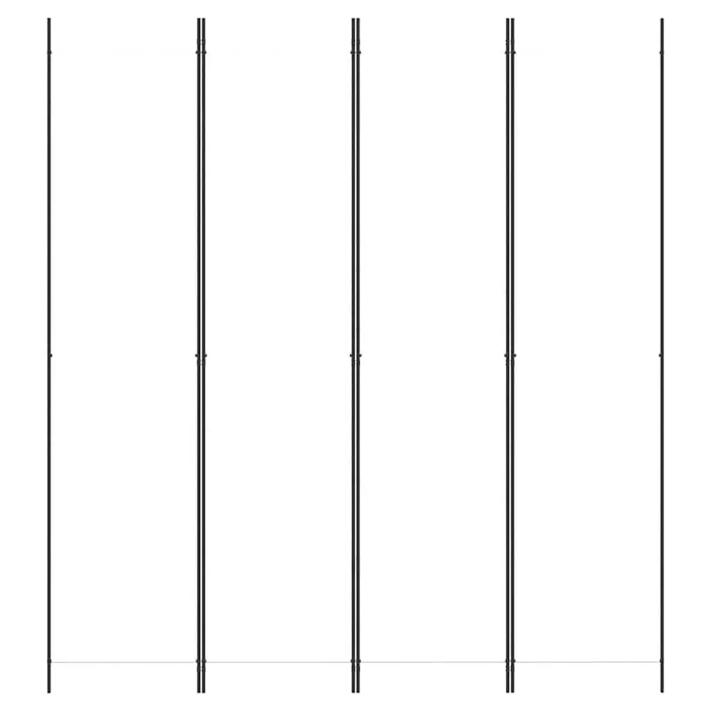 4 Panel Room Divider Screen Privacy Partition Fabric 200x220cm White