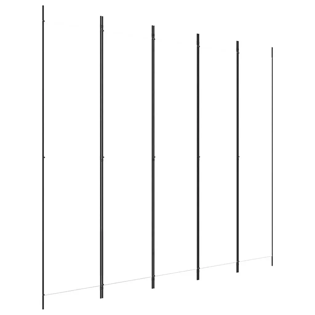 5-Panel Room Divider Folding Privacy Partition 250x220cm White Fabric