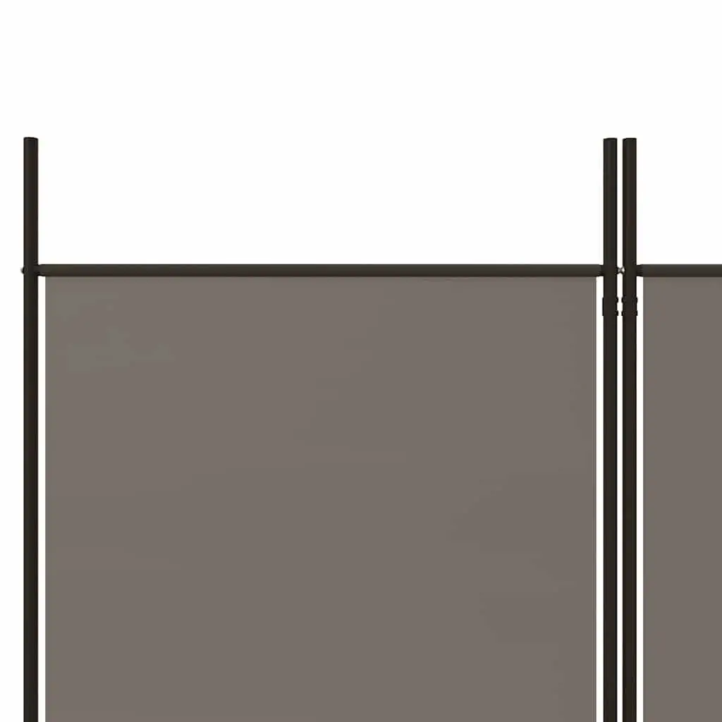 5-Panel Room Divider Privacy Space Anthracite Foldable Fabric Screen
