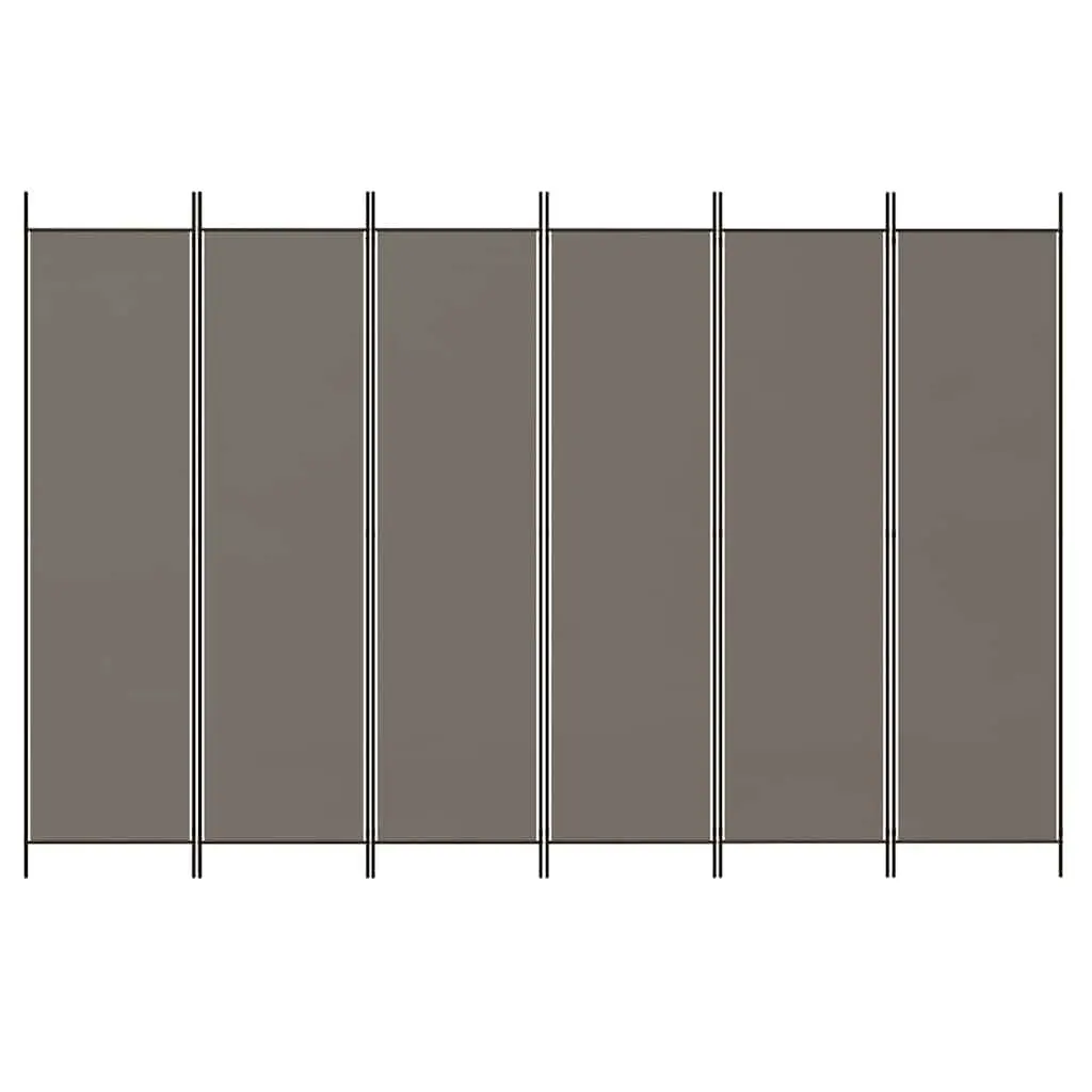 6-Panel Room Divider Privacy Screen Foldable 300x220cm Anthracite