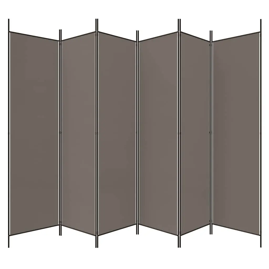 6-Panel Room Divider Privacy Screen Foldable 300x220cm Anthracite