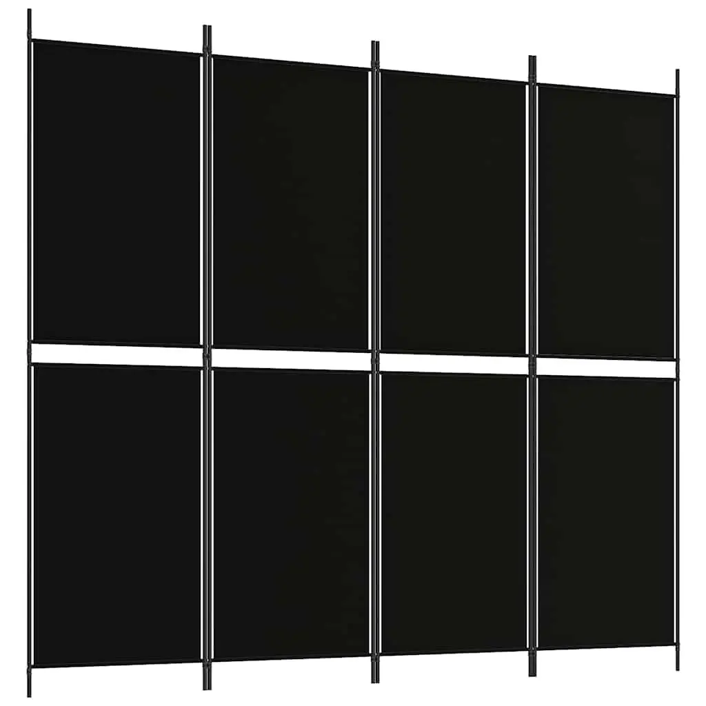 Room Divider Screen Folding Partition Privacy Wall 200x180cm Black