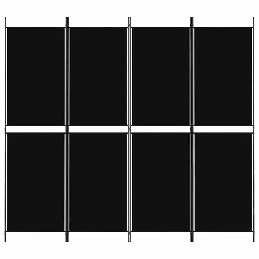 Room Divider Screen Folding Partition Privacy Wall 200x180cm Black