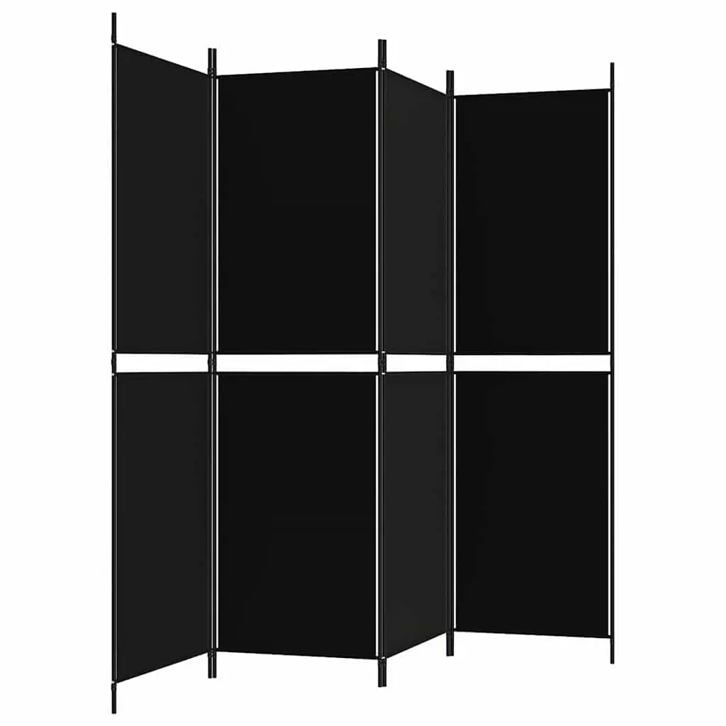 Room Divider Screen Folding Partition Privacy Wall 200x180cm Black