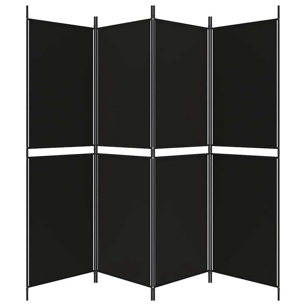 Room Divider Screen Folding Partition Privacy Wall 200x180cm Black