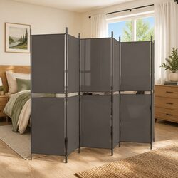 Functional 6-Panel Folding Room Divider for Privacy
