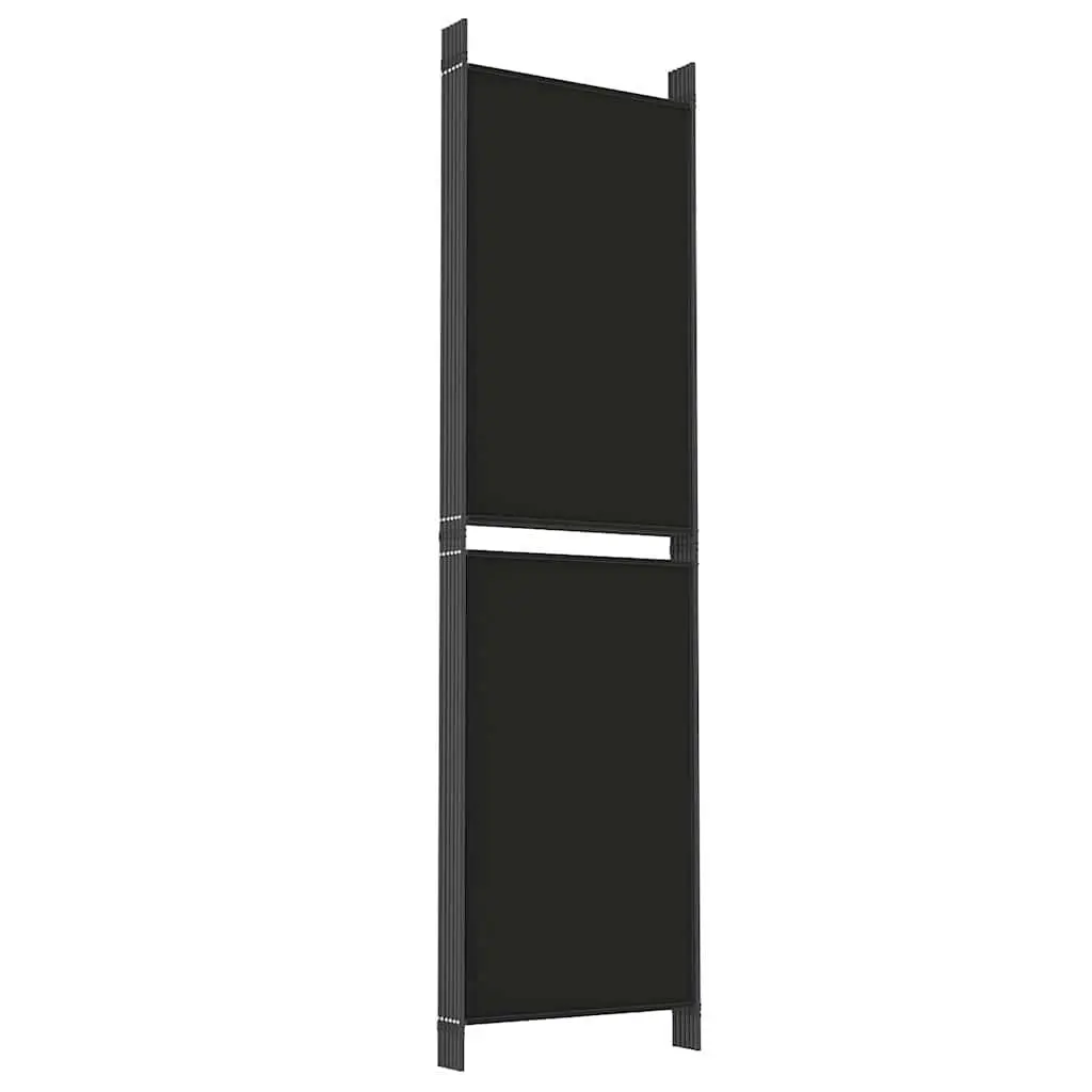 Room Divider Screen Foldable Privacy Partition 300x180cm Black Fabric