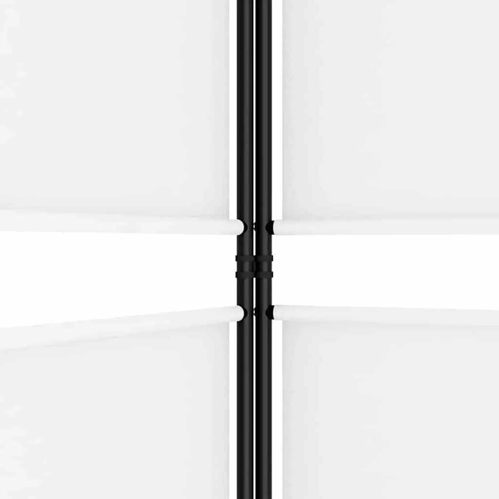 4-Panel Room Divider Privacy Separator 200 x 200 cm White Foldable Fabric Partition Screen