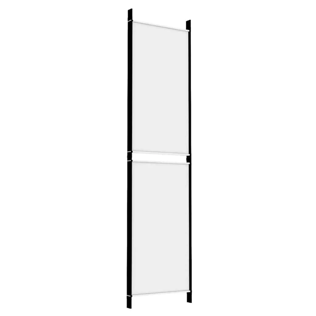 4-Panel Room Divider Privacy Separator 200 x 200 cm White Foldable Fabric Partition Screen