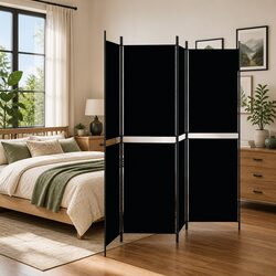 Practical 4-Panel Room Divider for Home and Office 200x200cm