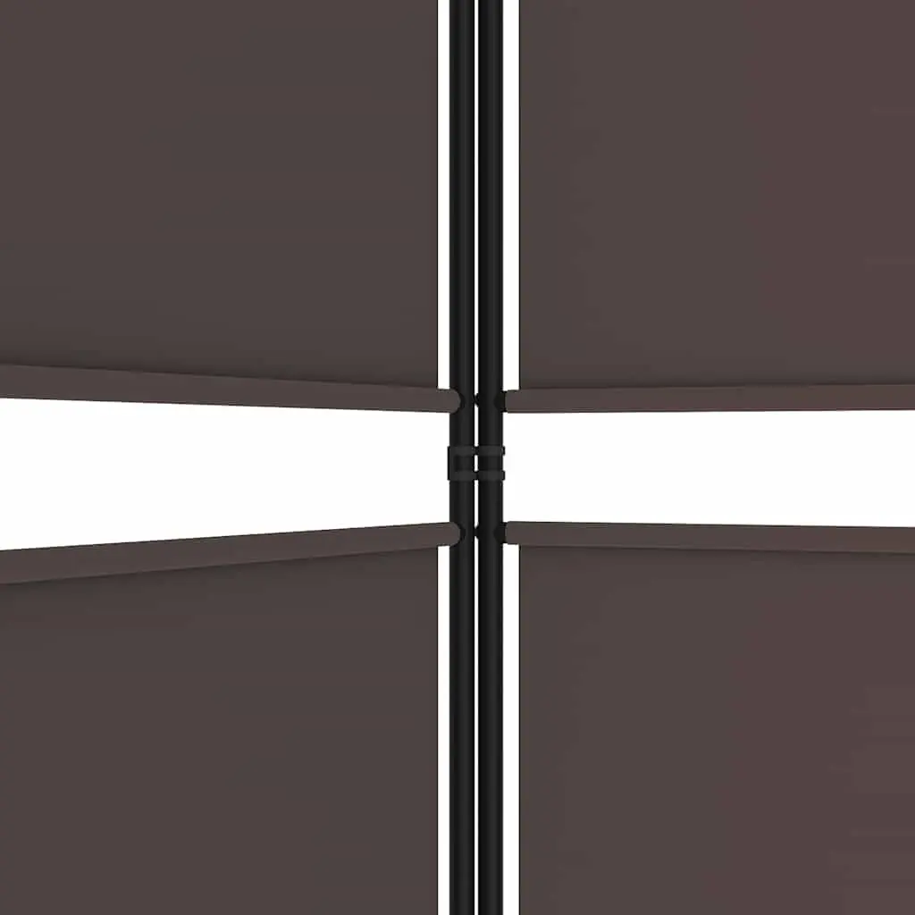 Room Divider Privacy Partition Fabric Folding 300x200cm Brown 6 Panel